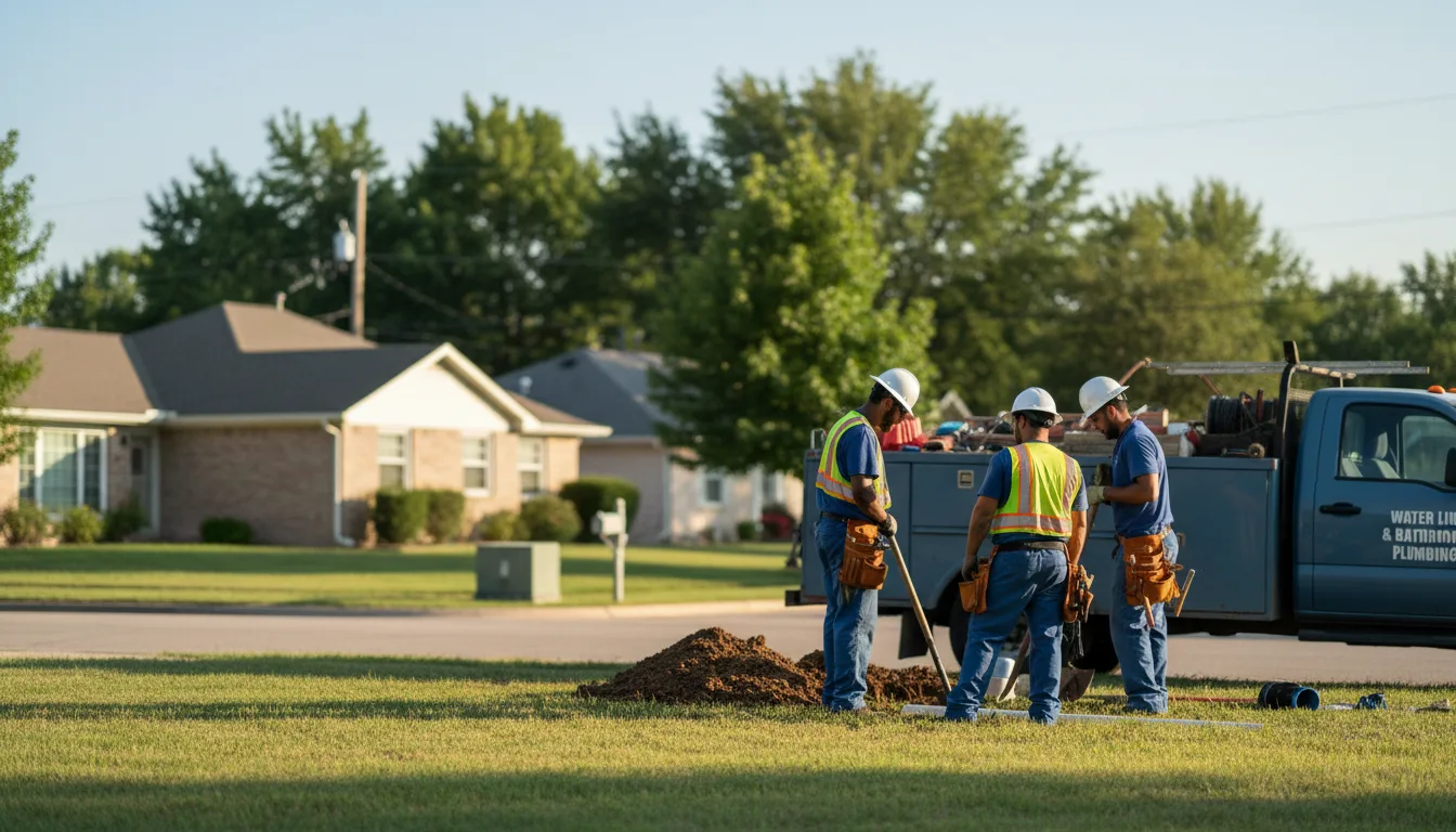 Residential water line and bathroom plumbing service in New Troy, MI